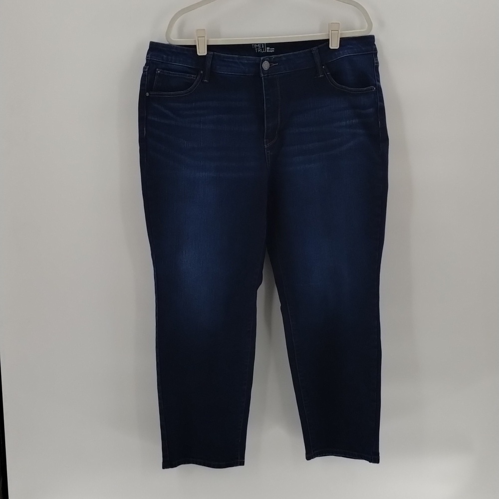 Time & Tru denim straight leg jeans size 20 Petite stretch